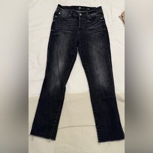 Free People ankle length Edie Faded black jeans